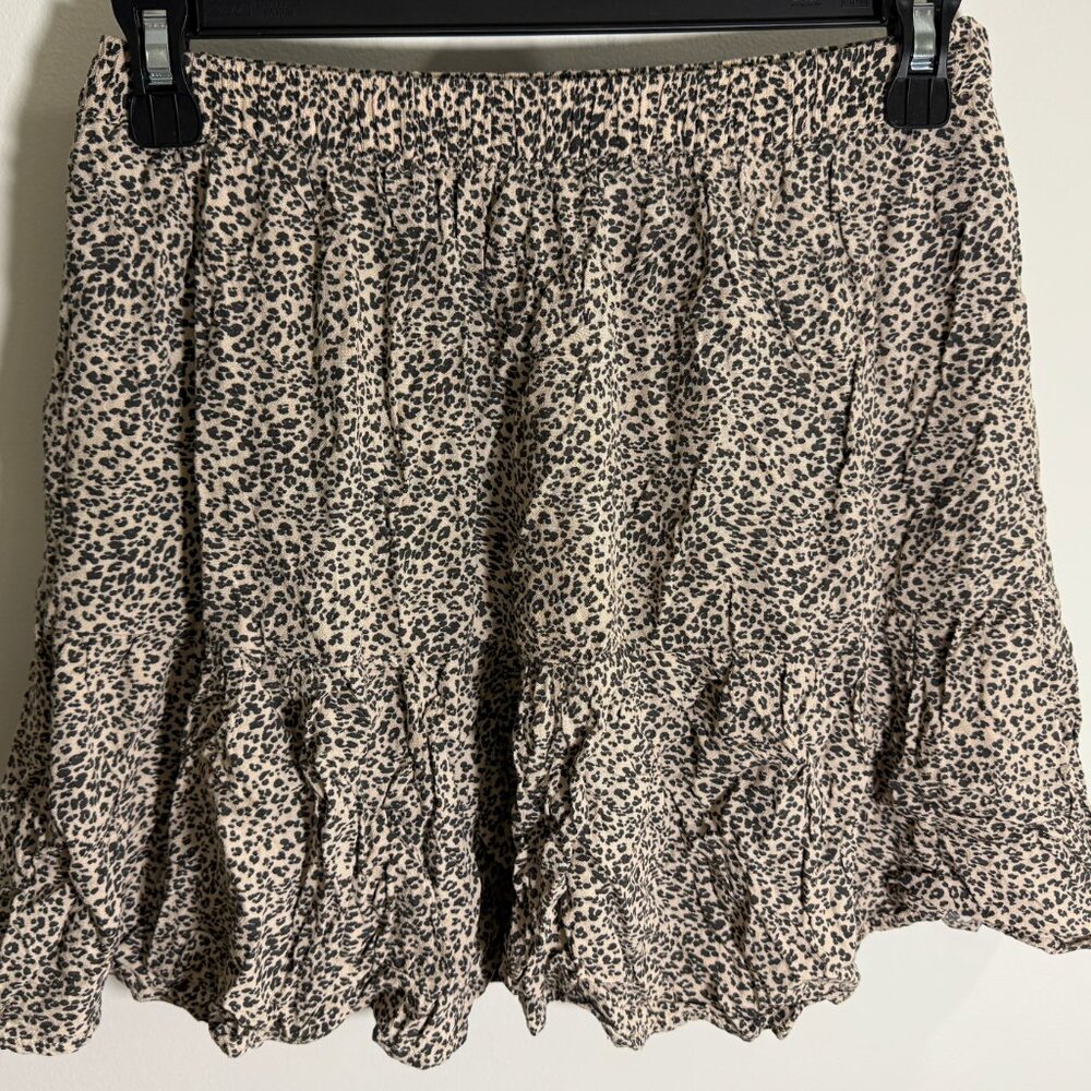 American Eagle Cheetah Print Tiered Skirt